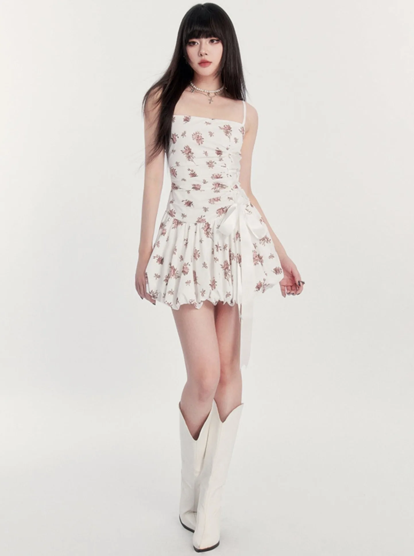 Floral Satin Slip Dress