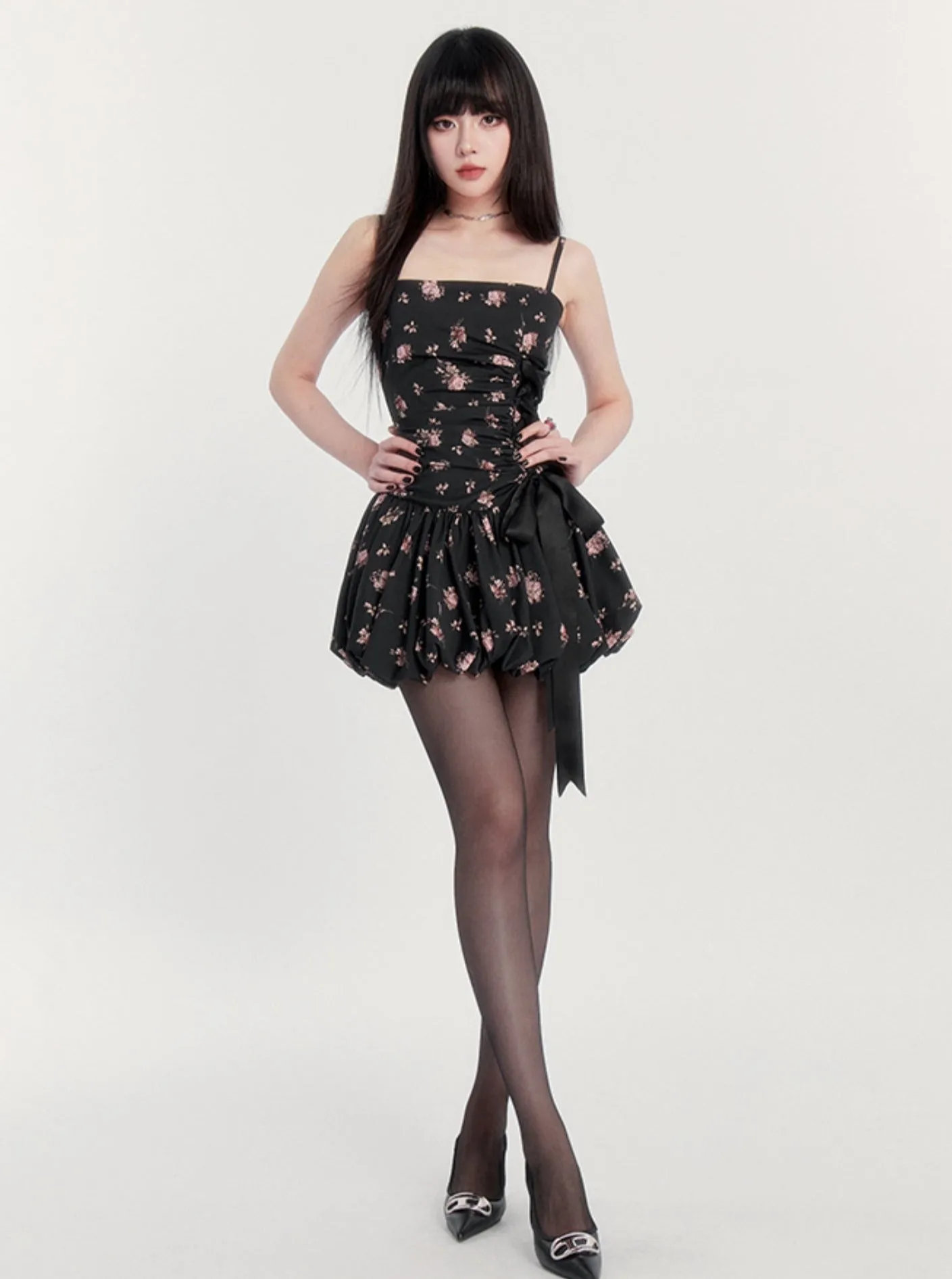 Floral Satin Slip Dress