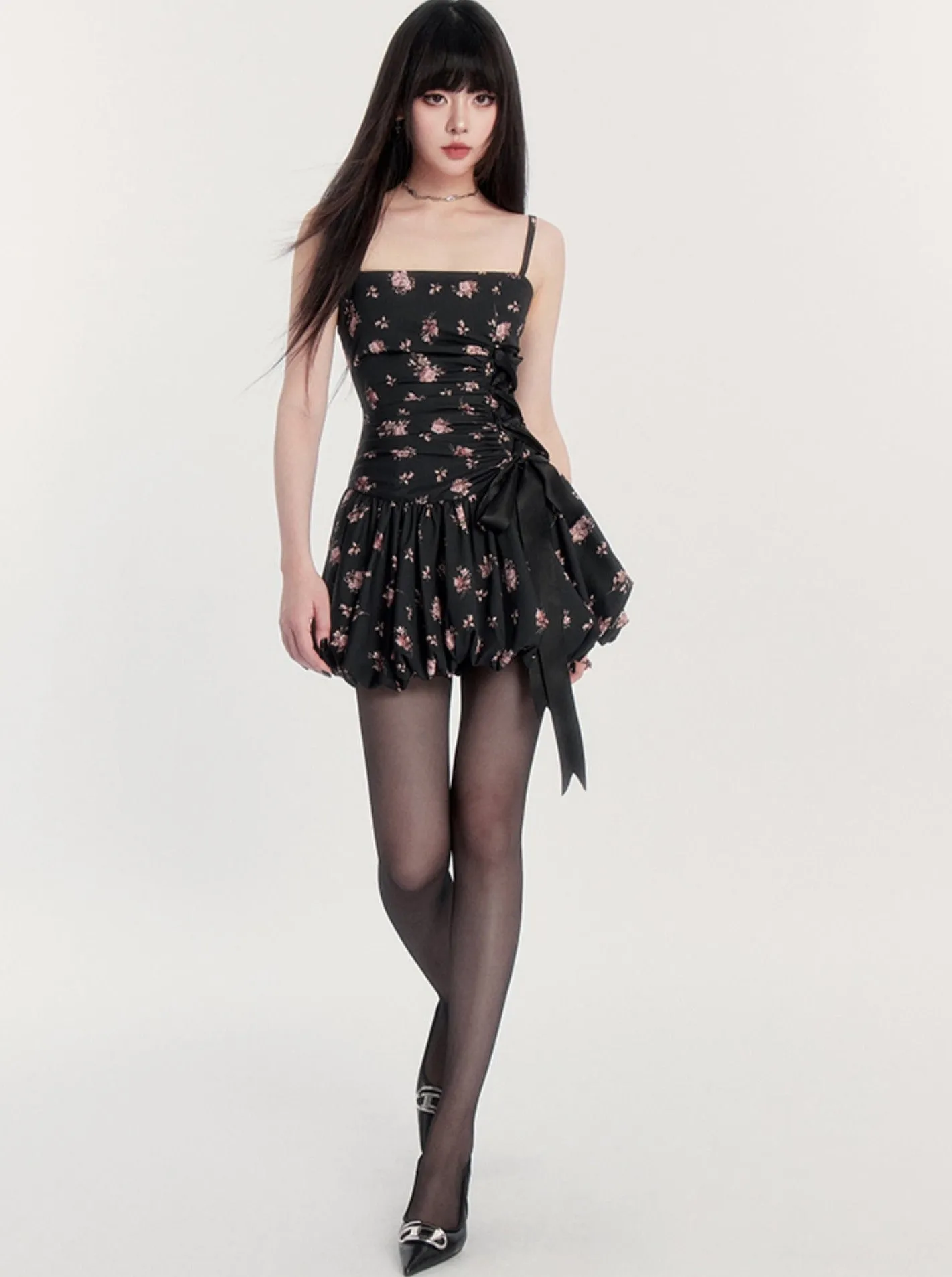 Floral Satin Slip Dress