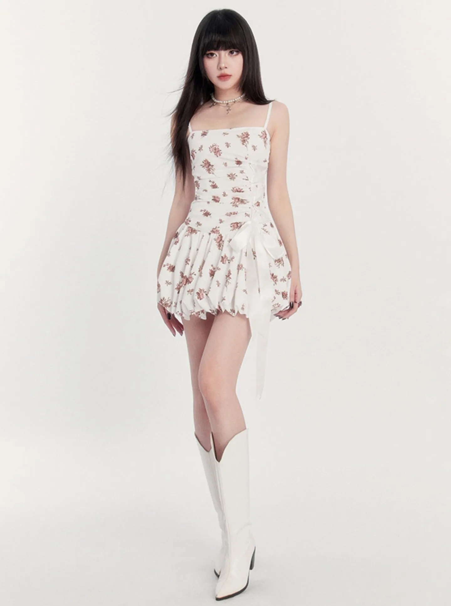 Floral Satin Slip Dress
