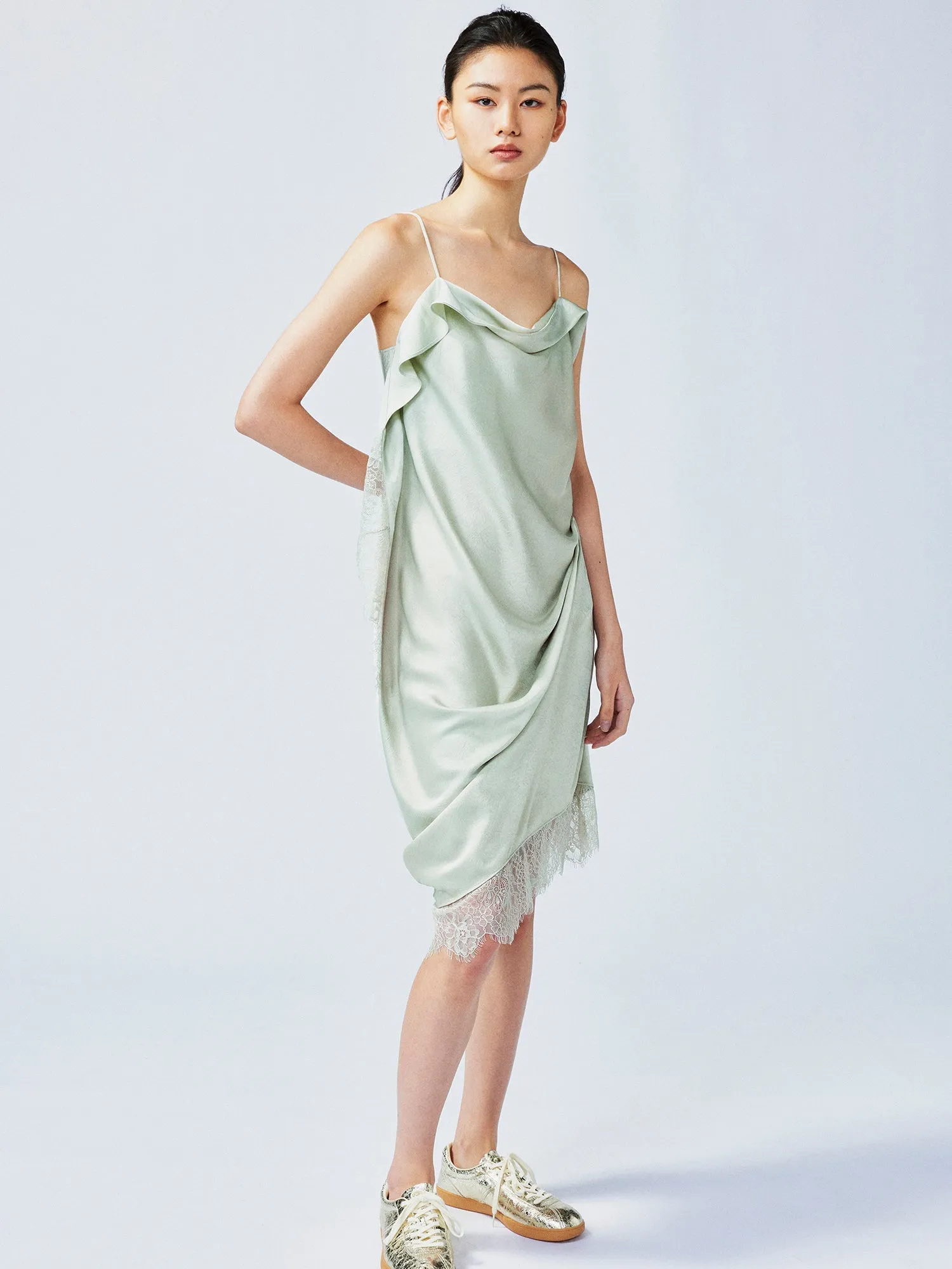 Free-flowing lift slip dress