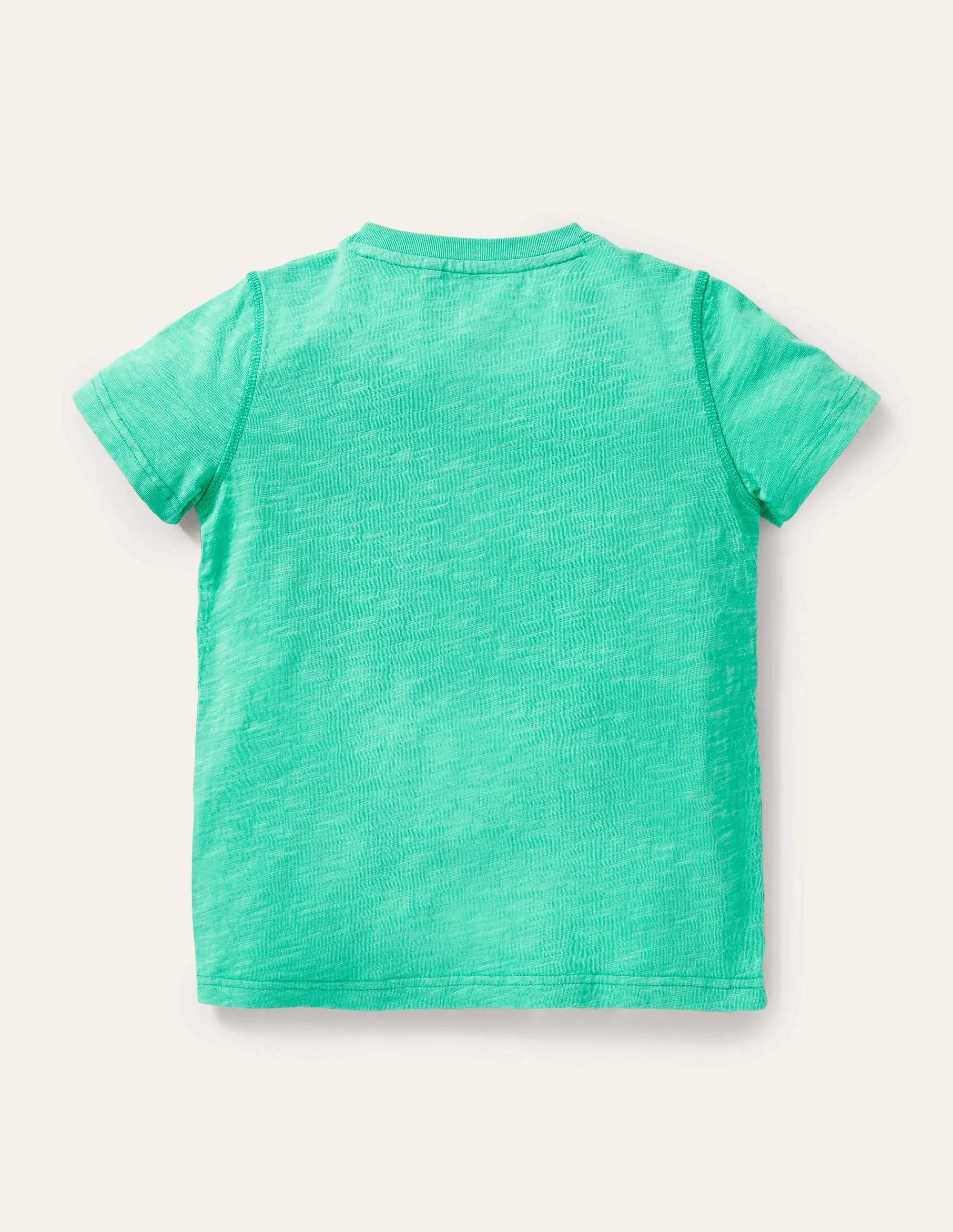 Garment Dye Henley T-shirt-Tropical Green