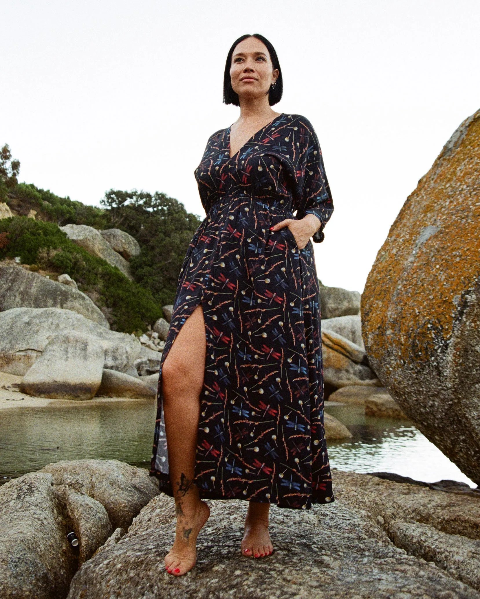 Giorgie slip dress | Black Dragonfly Dress