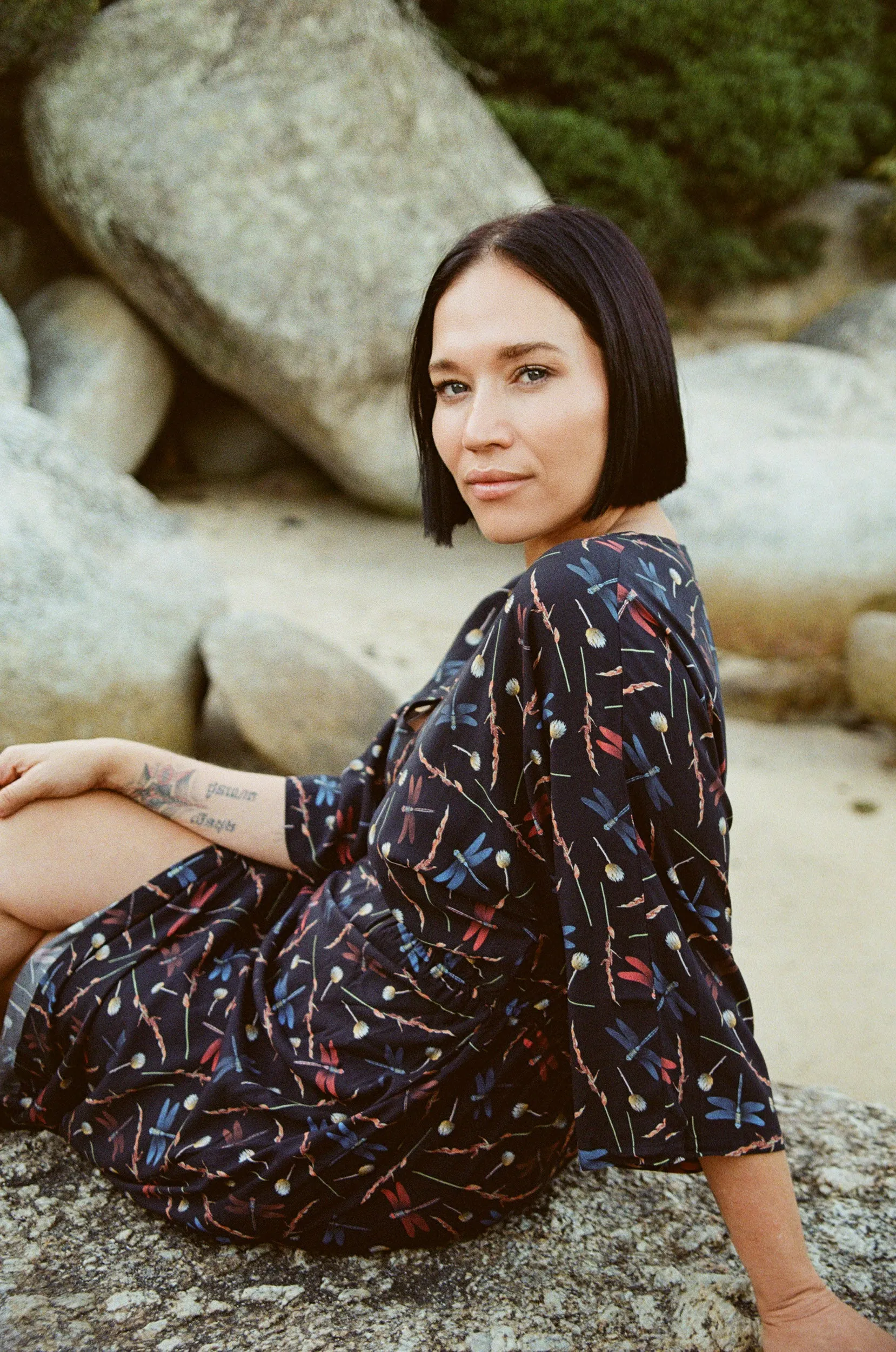 Giorgie slip dress | Black Dragonfly Dress