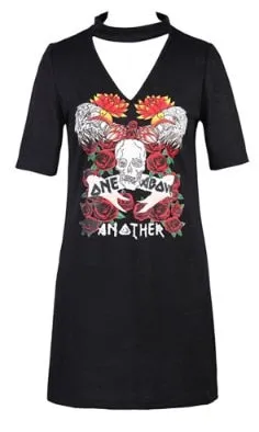 Gothic Summer Halter Loose Dress