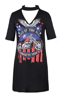 Gothic Summer Halter Loose Dress