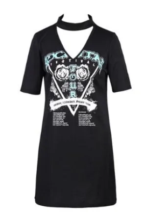 Gothic Summer Halter Loose Dress