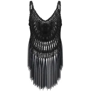Gothic Tassel Hollow Sexy Summer Dress