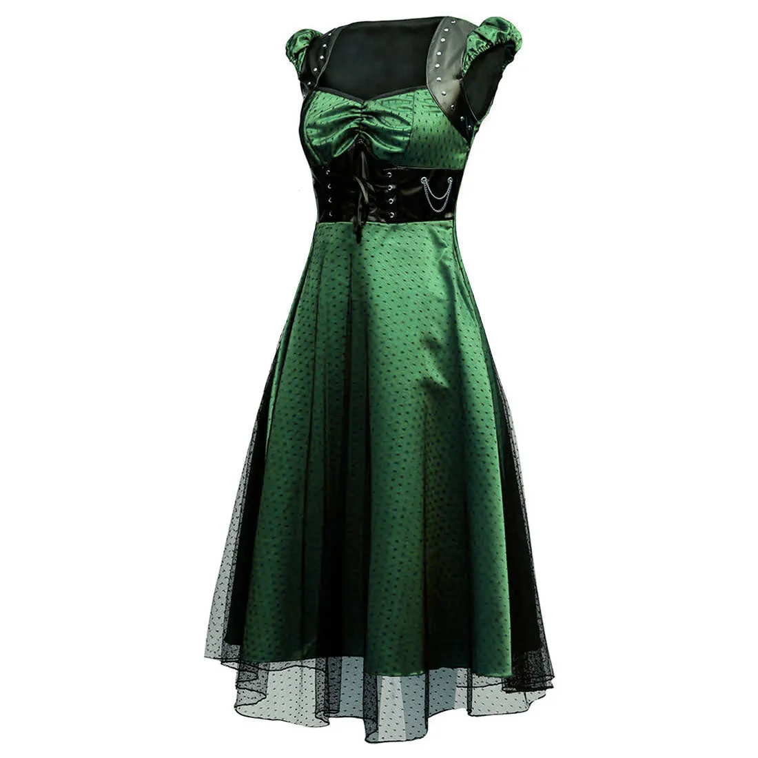 Grazia Green Gothic Dress