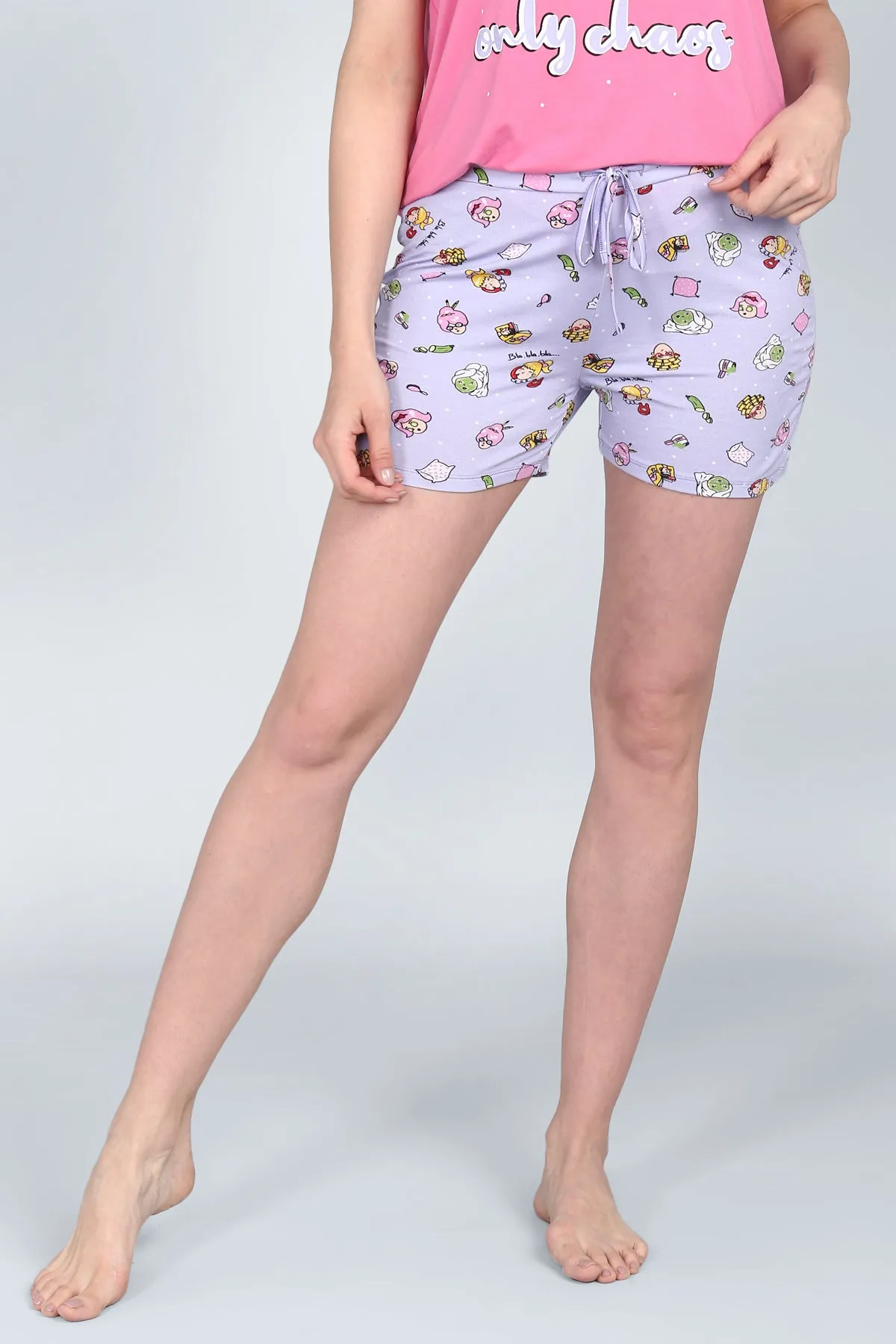 Hearty Pink Shorts Set