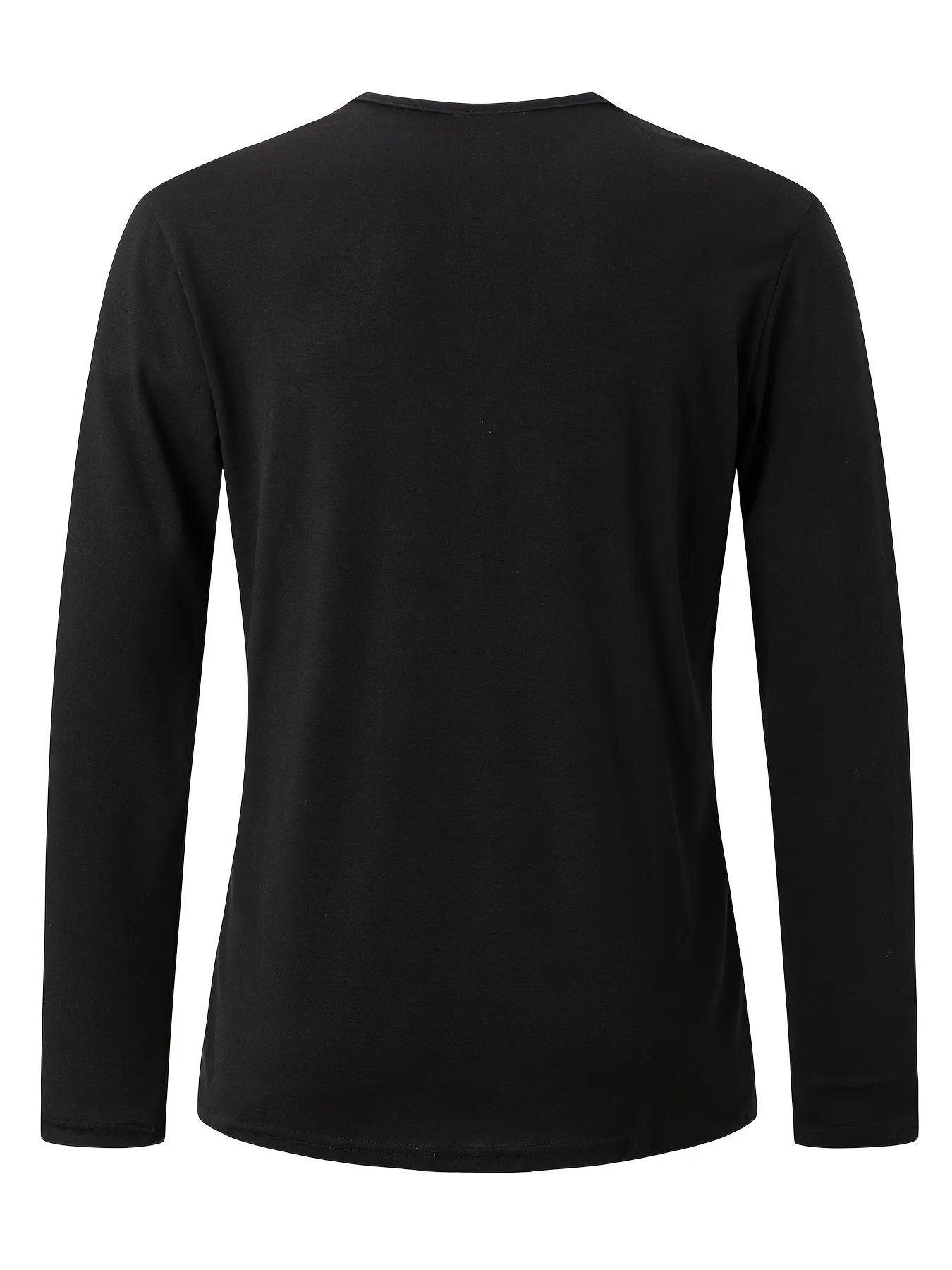 Heeren - Heren Lange Mouw Slim Fit Henley Shirt met Knoopsluiting