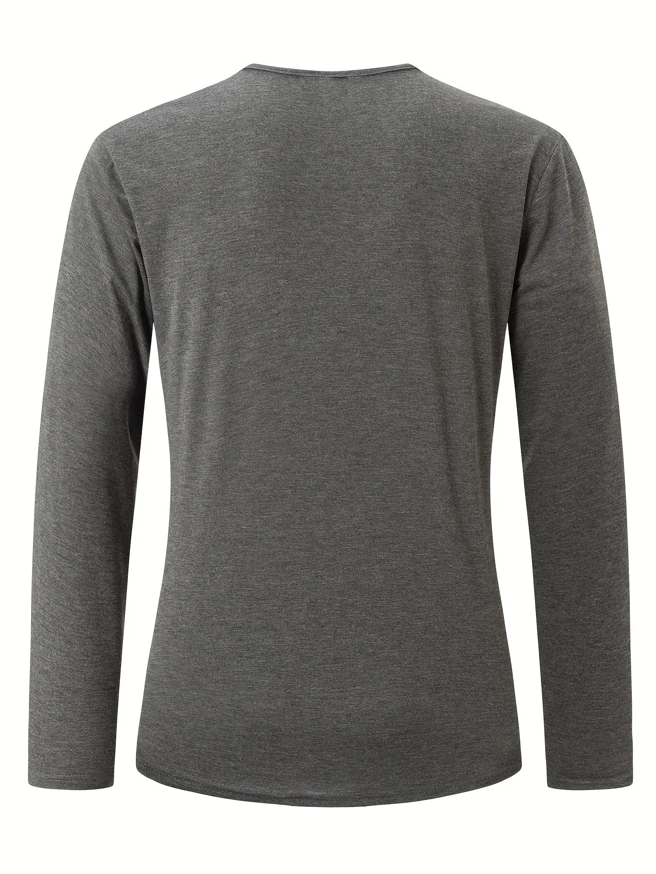 Heeren - Heren Lange Mouw Slim Fit Henley Shirt met Knoopsluiting