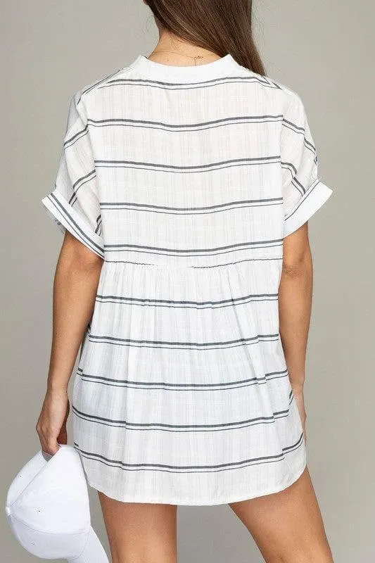 Henley Neck Shirt, Multiple Colors