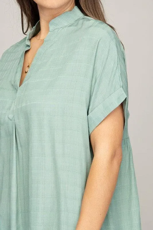 Henley Neck Shirt, Multiple Colors