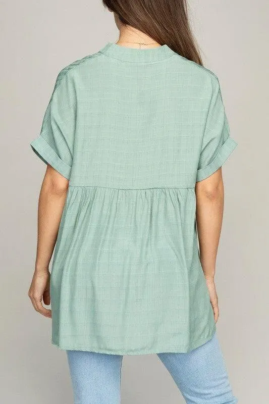 Henley Neck Shirt, Multiple Colors