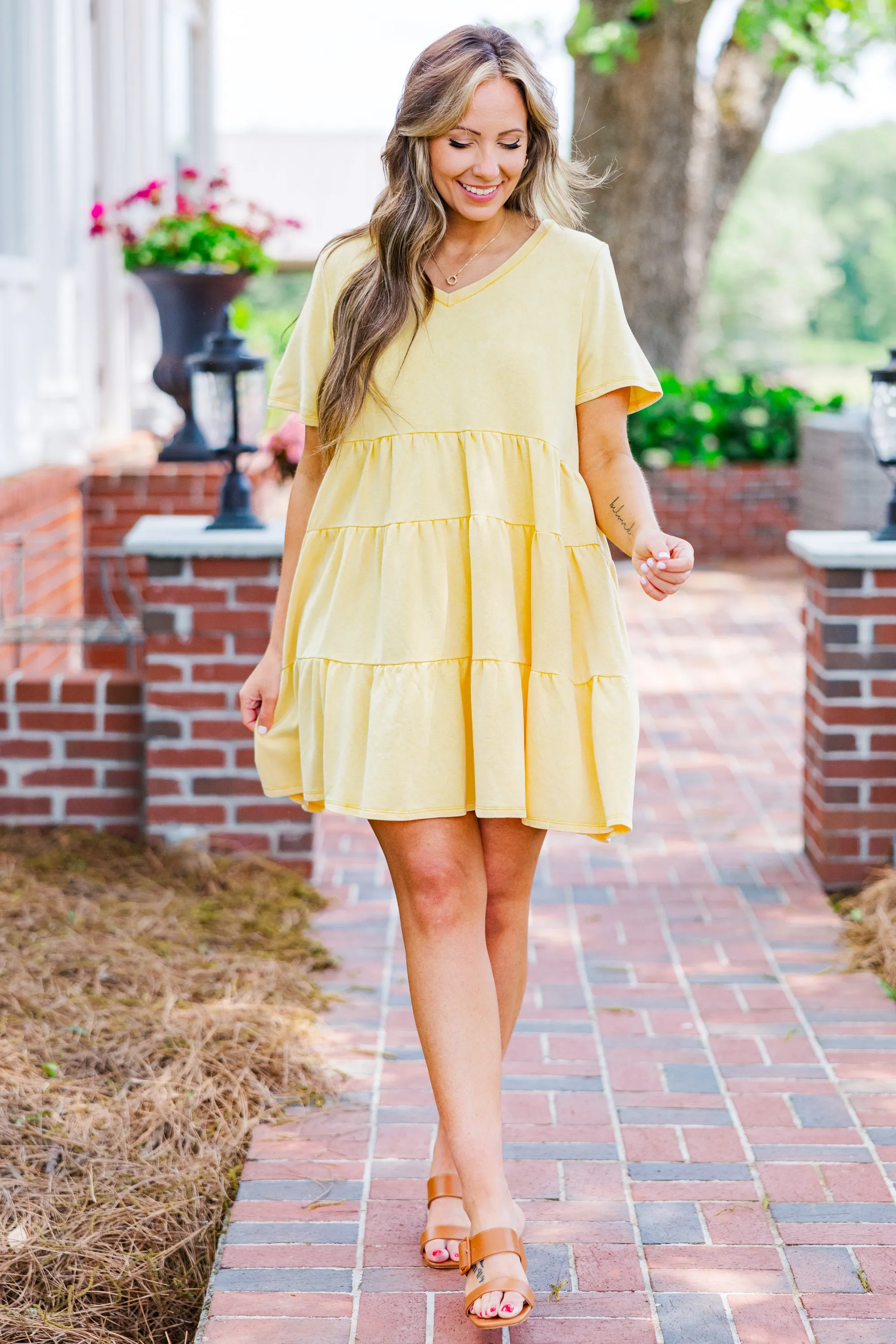 It's Too Complicated Dress, Yellow