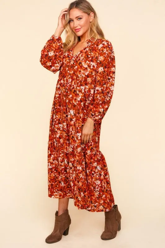 Kayla Floral Fall Dress