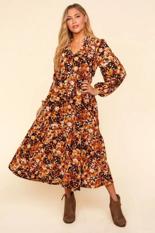 Kayla Floral Fall Dress