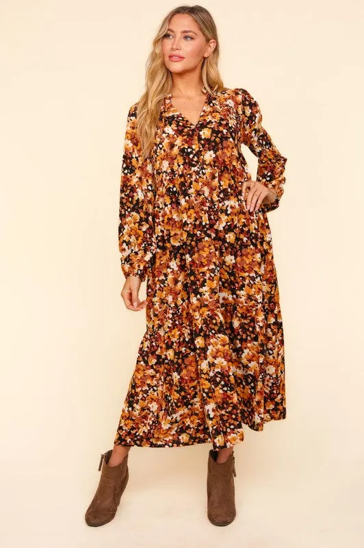 Kayla Floral Fall Dress