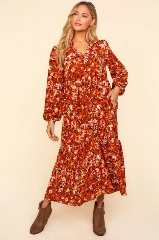 Kayla Floral Fall Dress