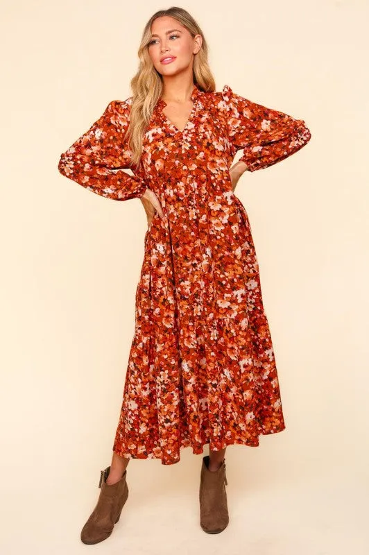 Kayla Floral Fall Dress