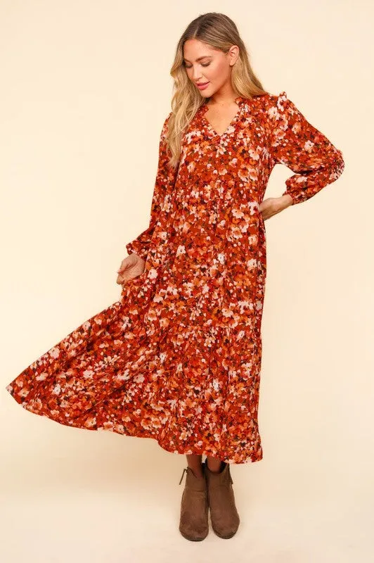 Kayla Floral Fall Dress