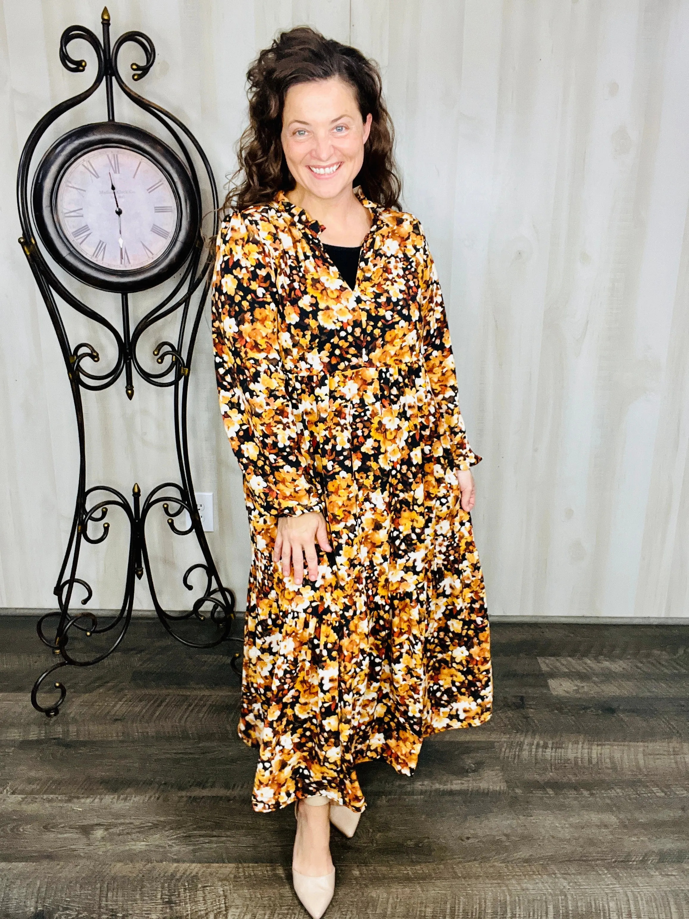 Kayla Floral Fall Dress