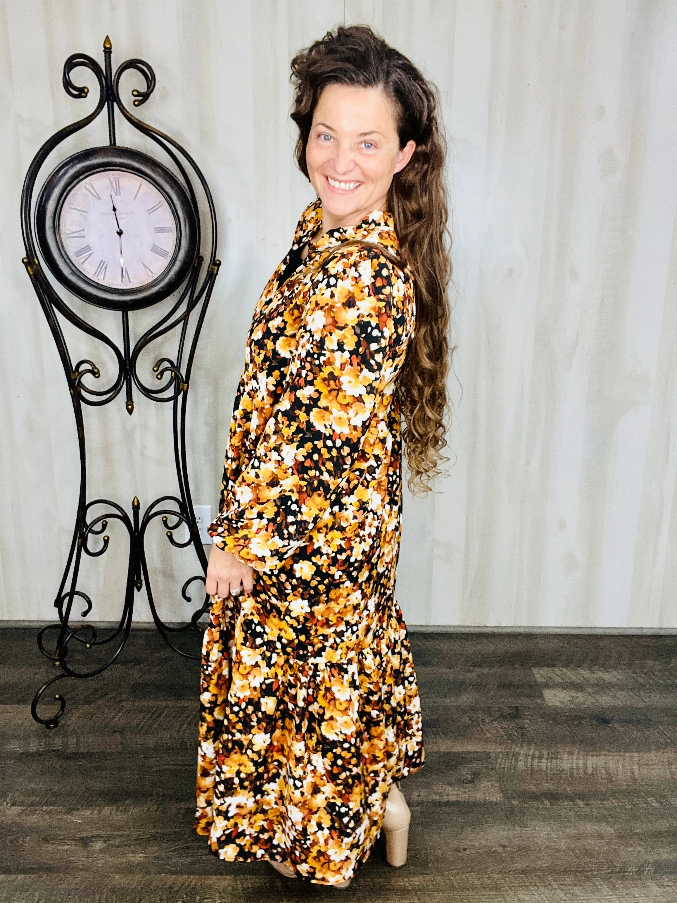 Kayla Floral Fall Dress