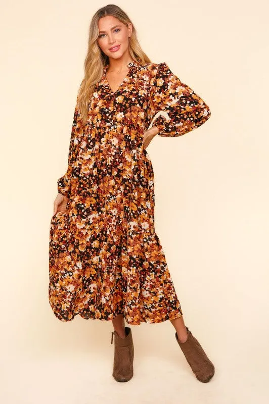 Kayla Floral Fall Dress