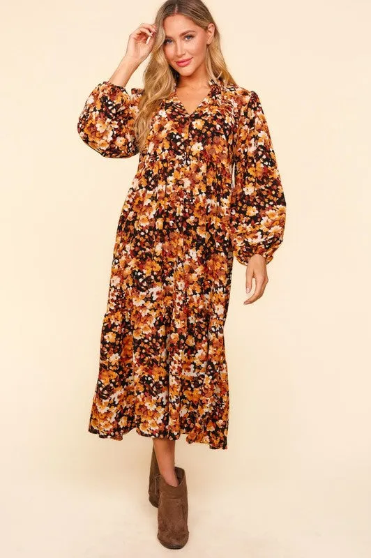 Kayla Floral Fall Dress