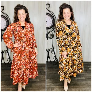 Kayla Floral Fall Dress