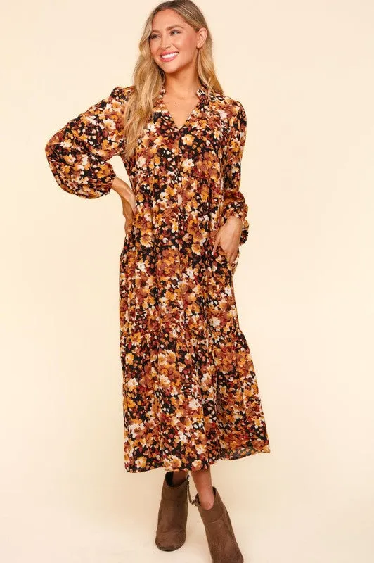 Kayla Floral Fall Dress