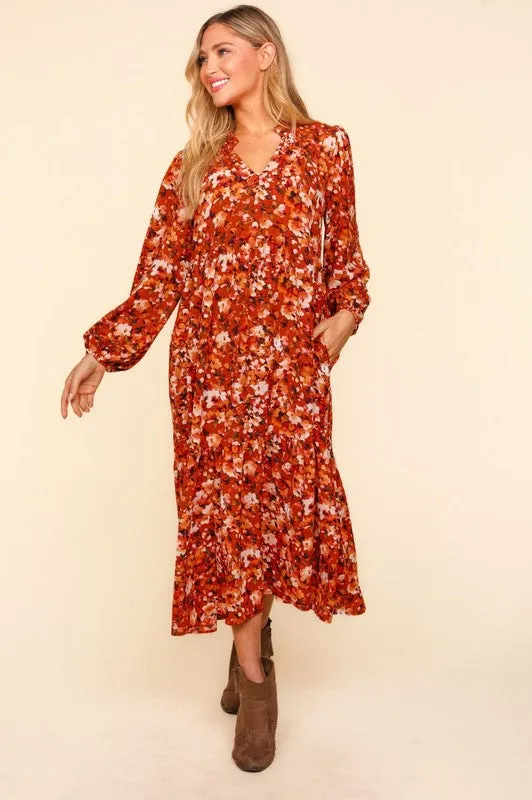 Kayla Floral Fall Dress