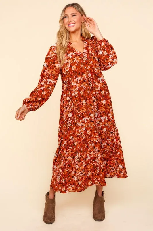 Kayla Floral Fall Dress