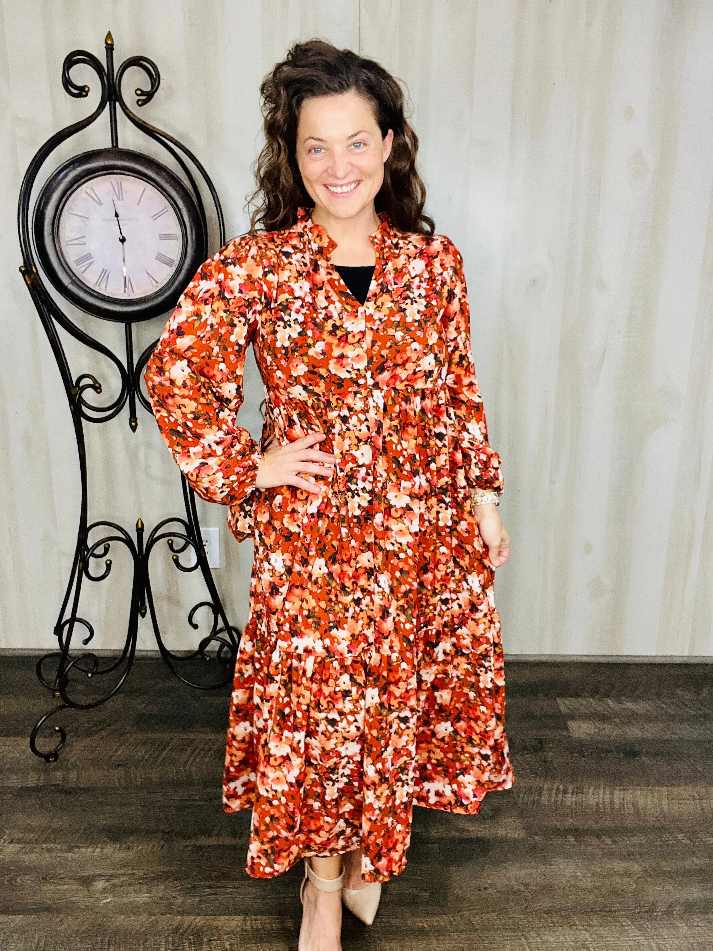 Kayla Floral Fall Dress