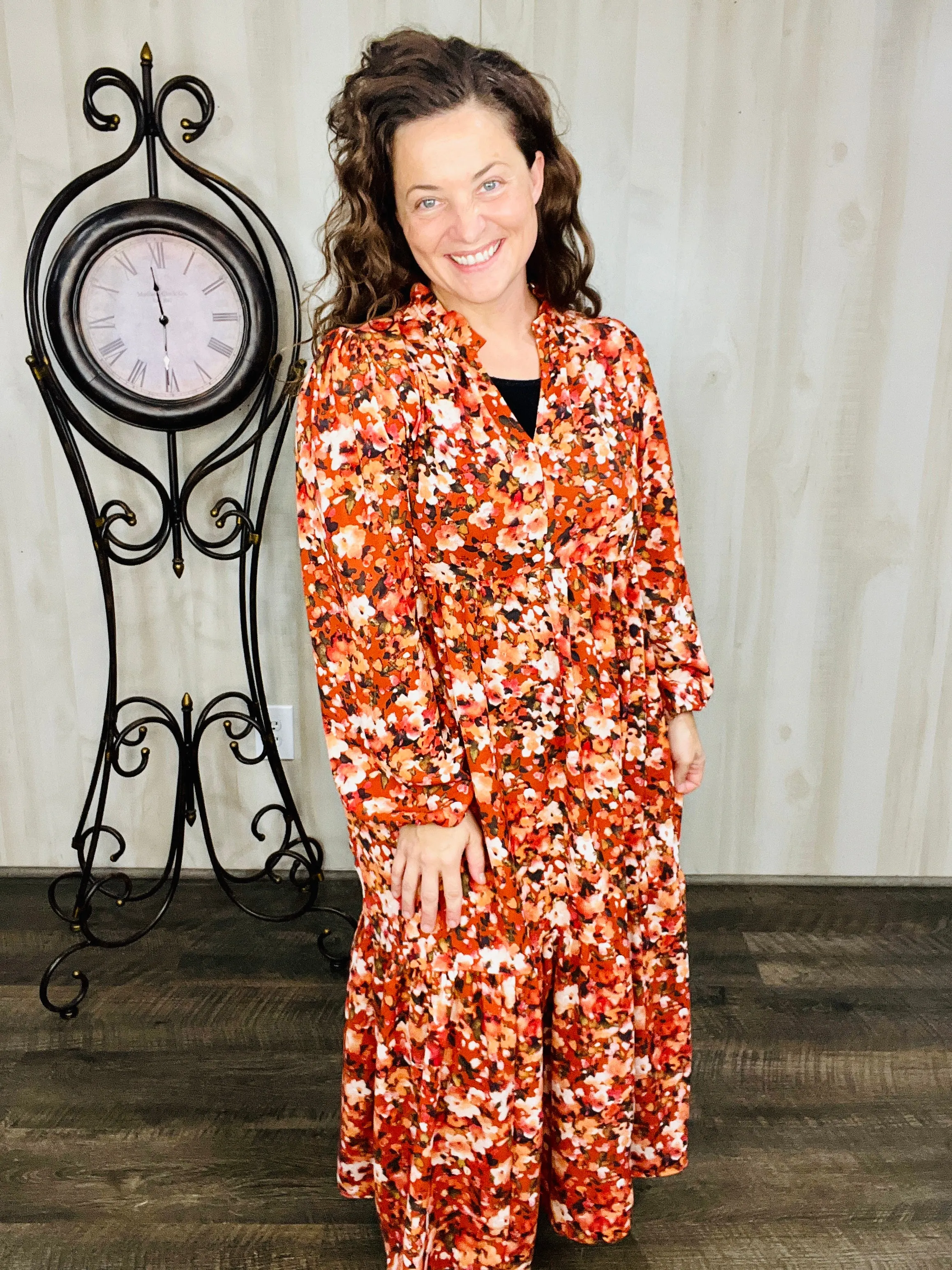 Kayla Floral Fall Dress
