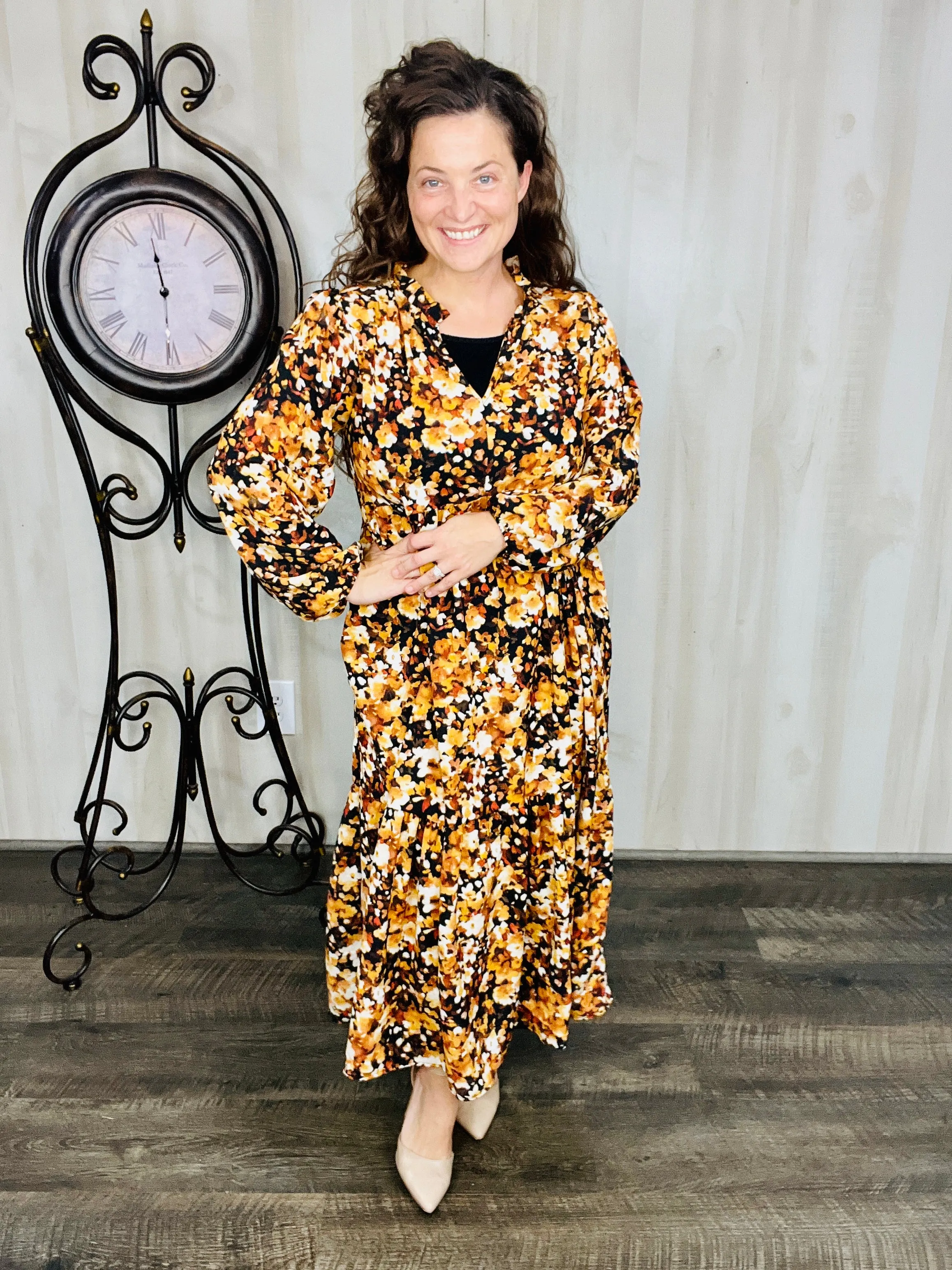 Kayla Floral Fall Dress