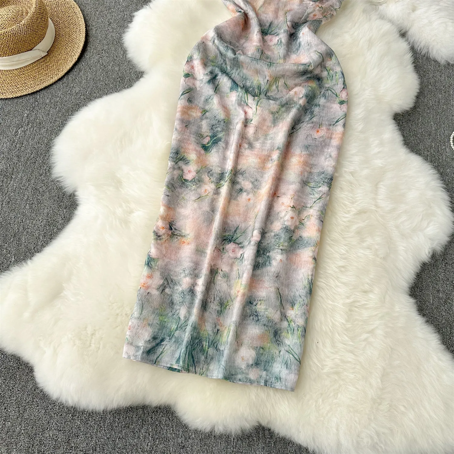 Lace Patchwork Floral Slip Dress