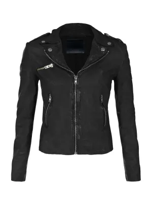 Leather Washed Vintage Women Jacket