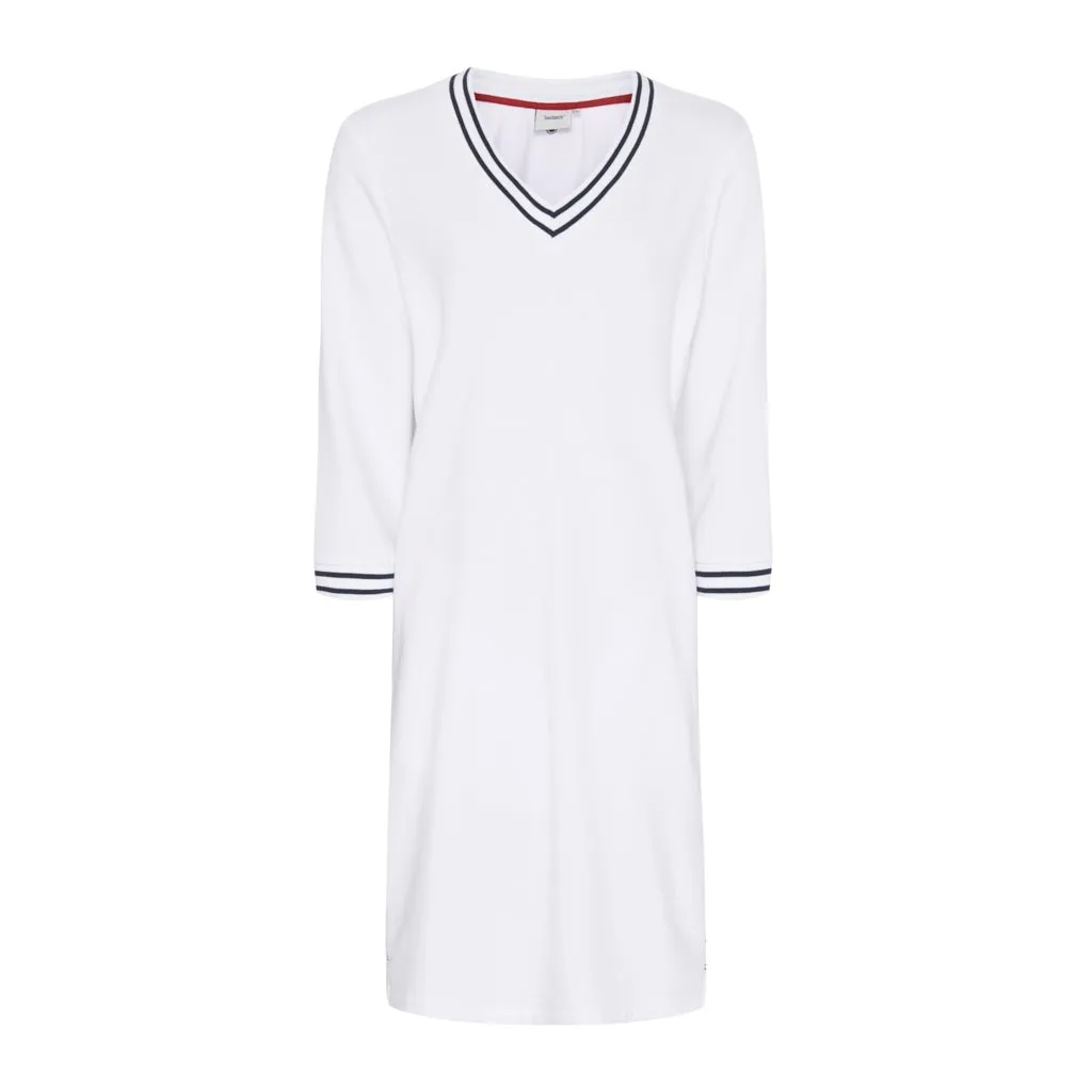 Lilja V-Neck Dress - White
