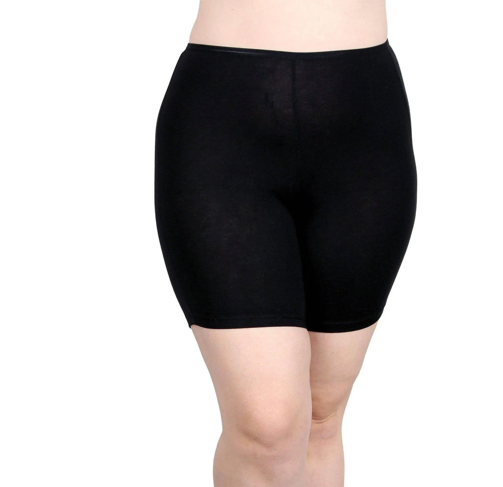 Lux Cotton Anti Thigh Chafing Underwear Short 7" | Black