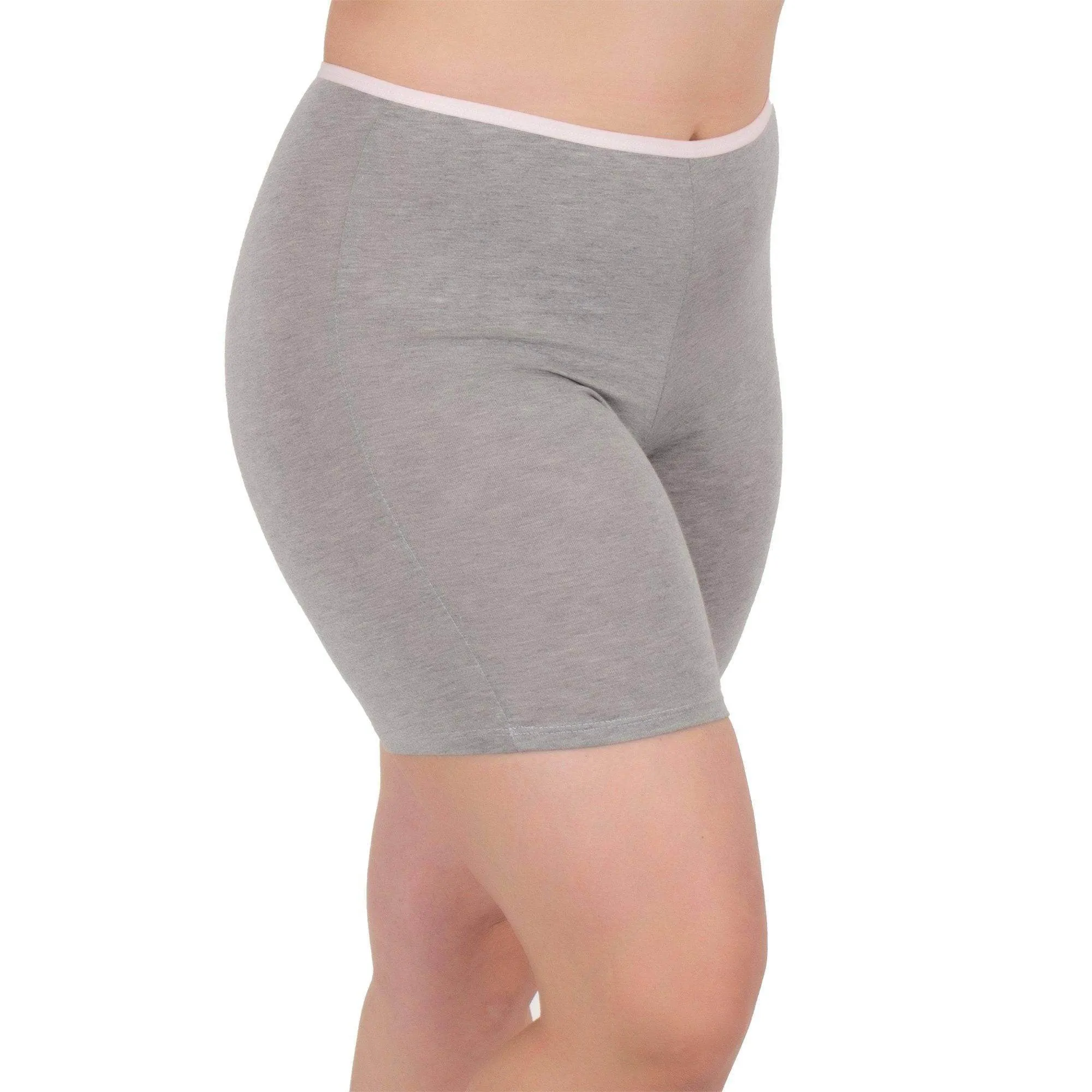 Lux Cotton Anti Thigh Chafing Underwear Short 7" | Grey