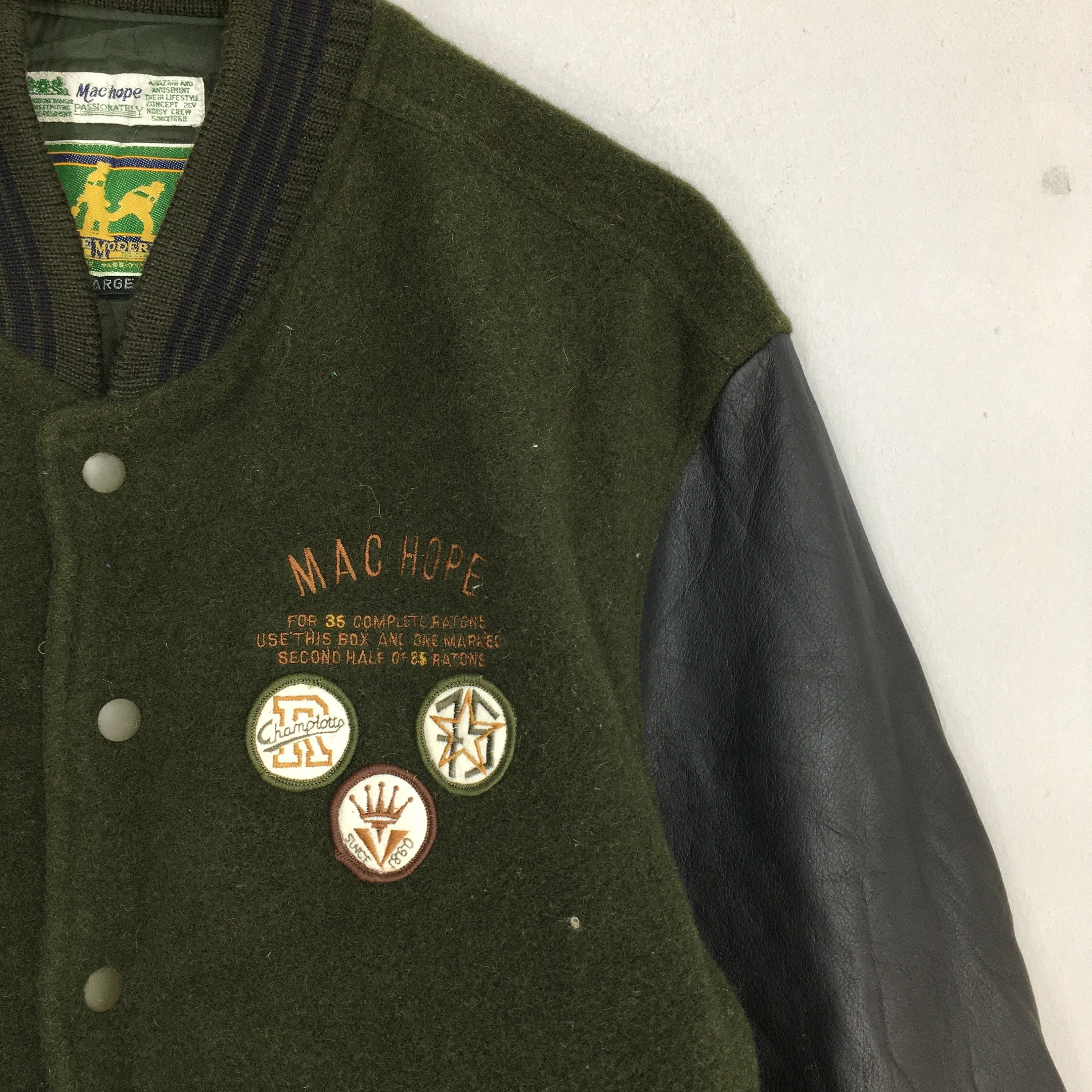 Mac Hope Type M-35 Varsity Wool Jacket Large