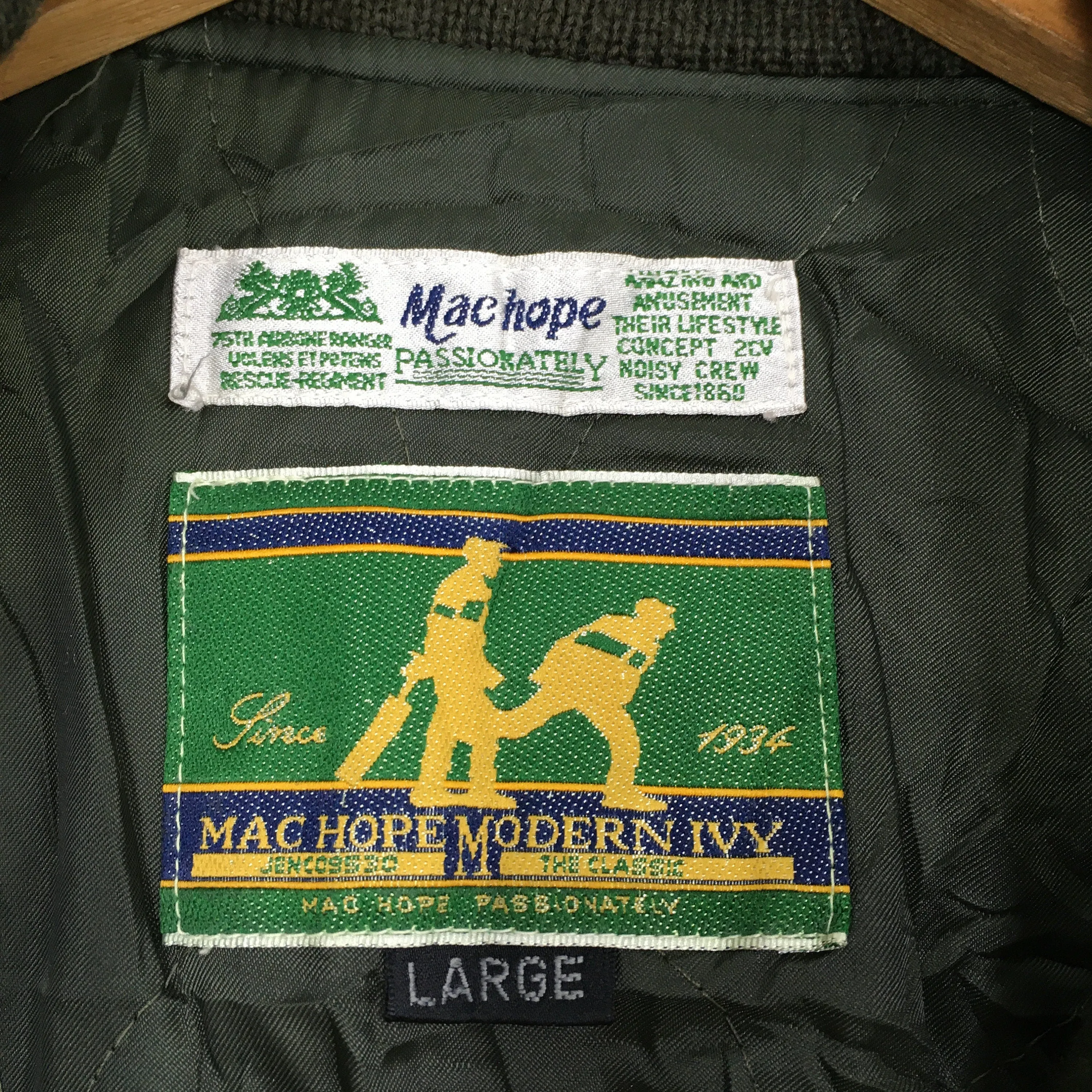 Mac Hope Type M-35 Varsity Wool Jacket Large