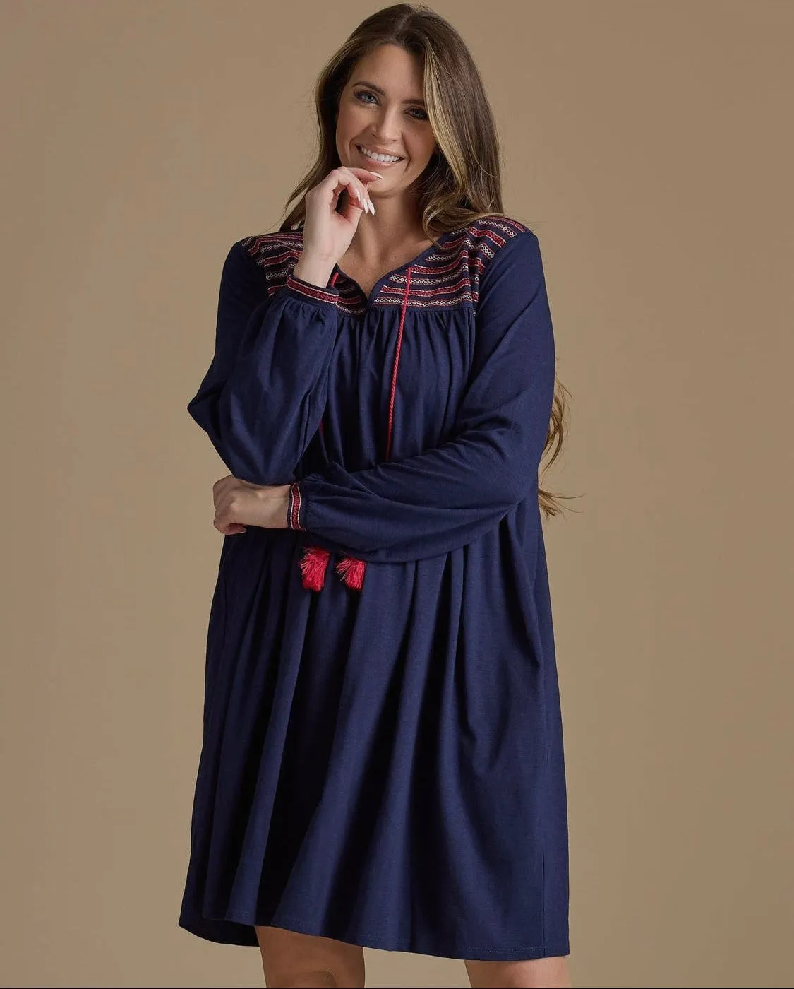 Madeline Tassel Blue Dress | Downeast