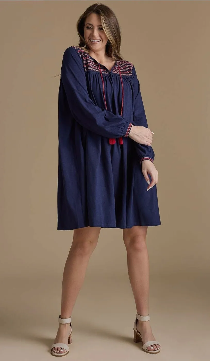 Madeline Tassel Blue Dress | Downeast