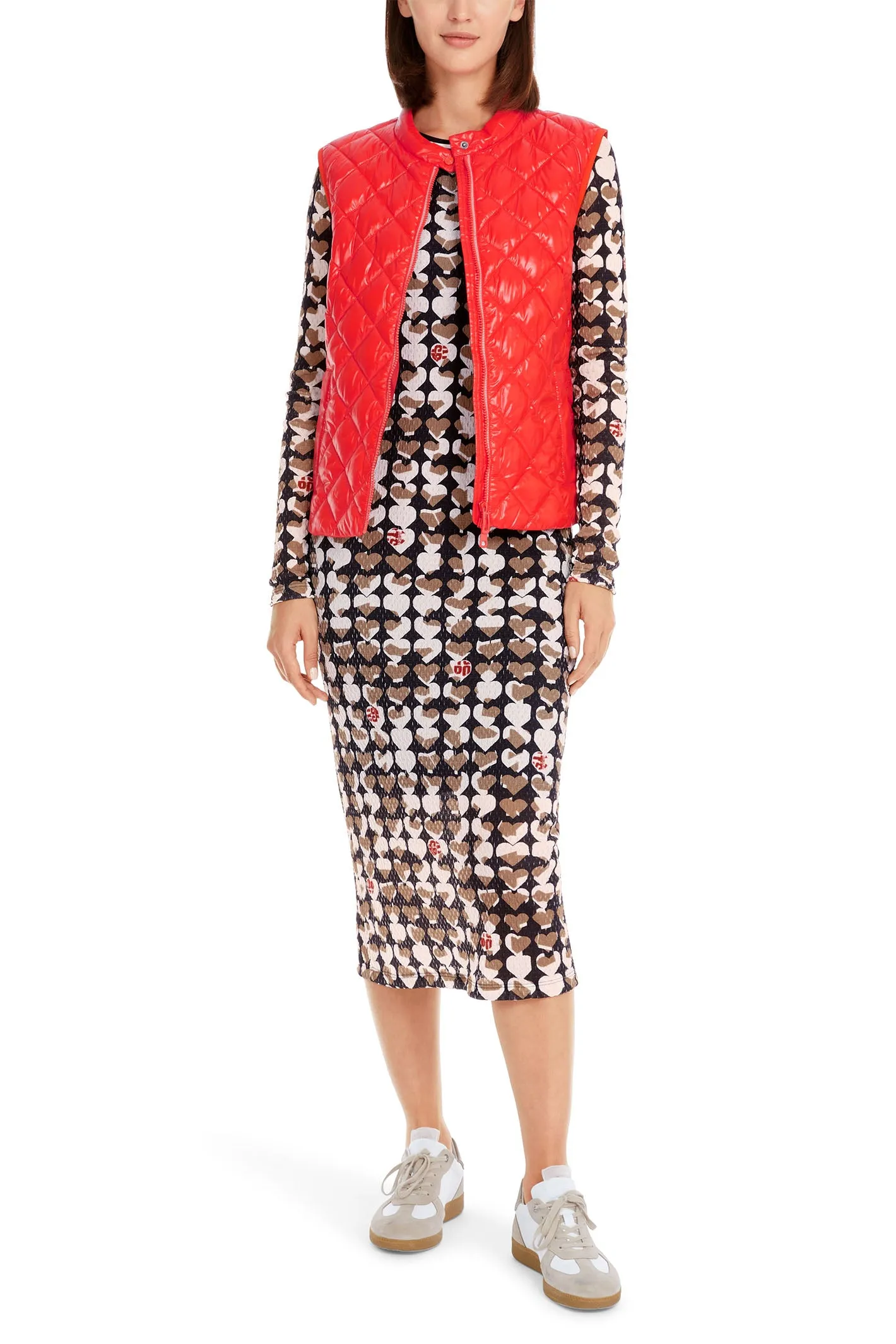Marc Cain Sports Dress Slim Midi Fit Navy Print YS 21.11 J01 394