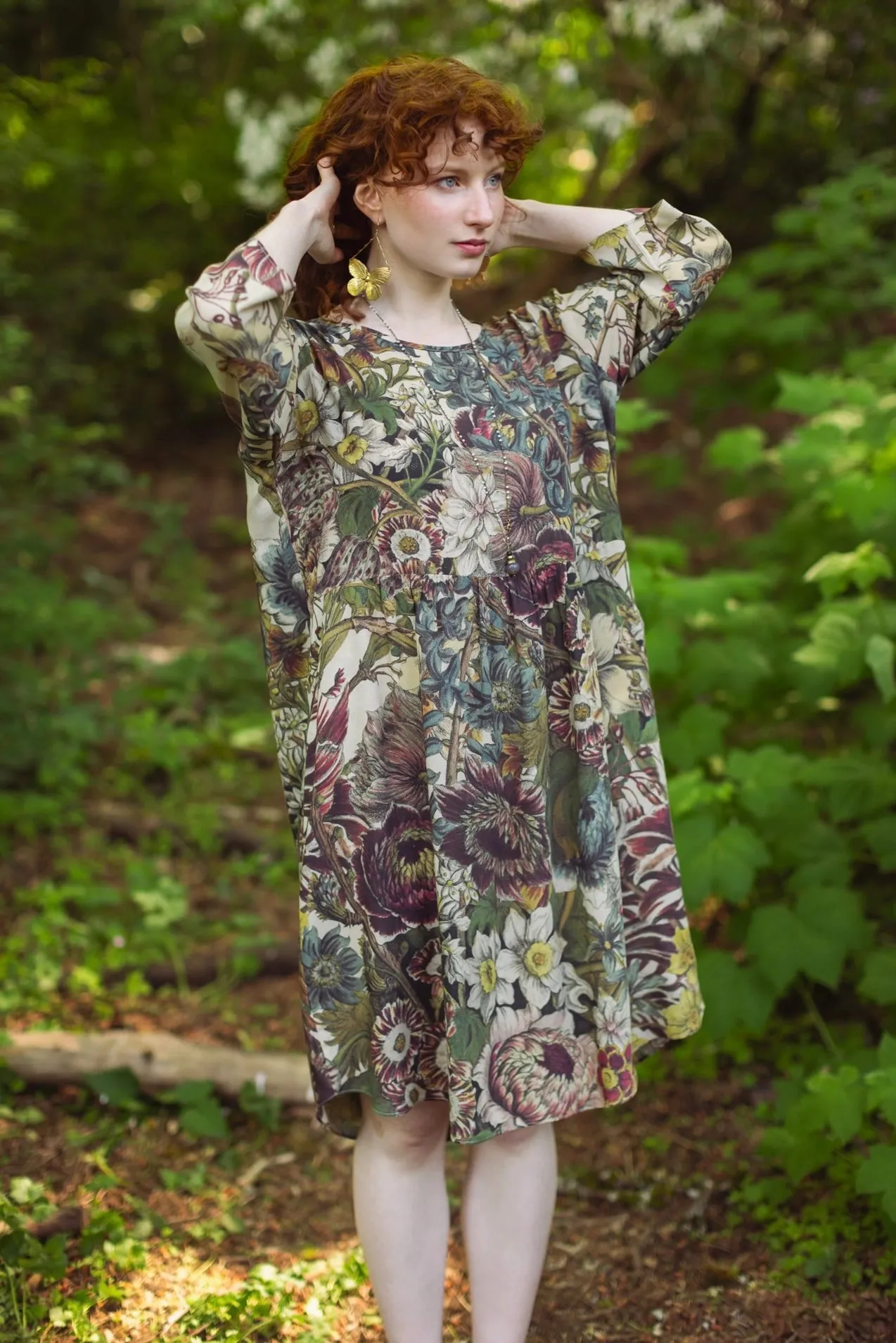 Market Of Stars Love Grows Wild Artist Tunic Dress with Pockets & Bees