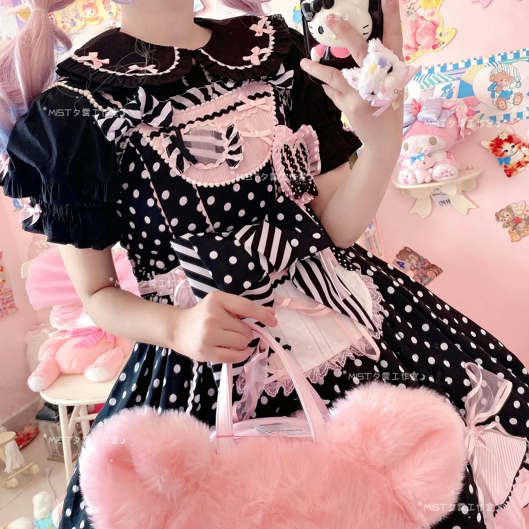 MIST~Creamy Condensed Milk~Kawaii Lolita Shirt Soft Girl Short-sleeved