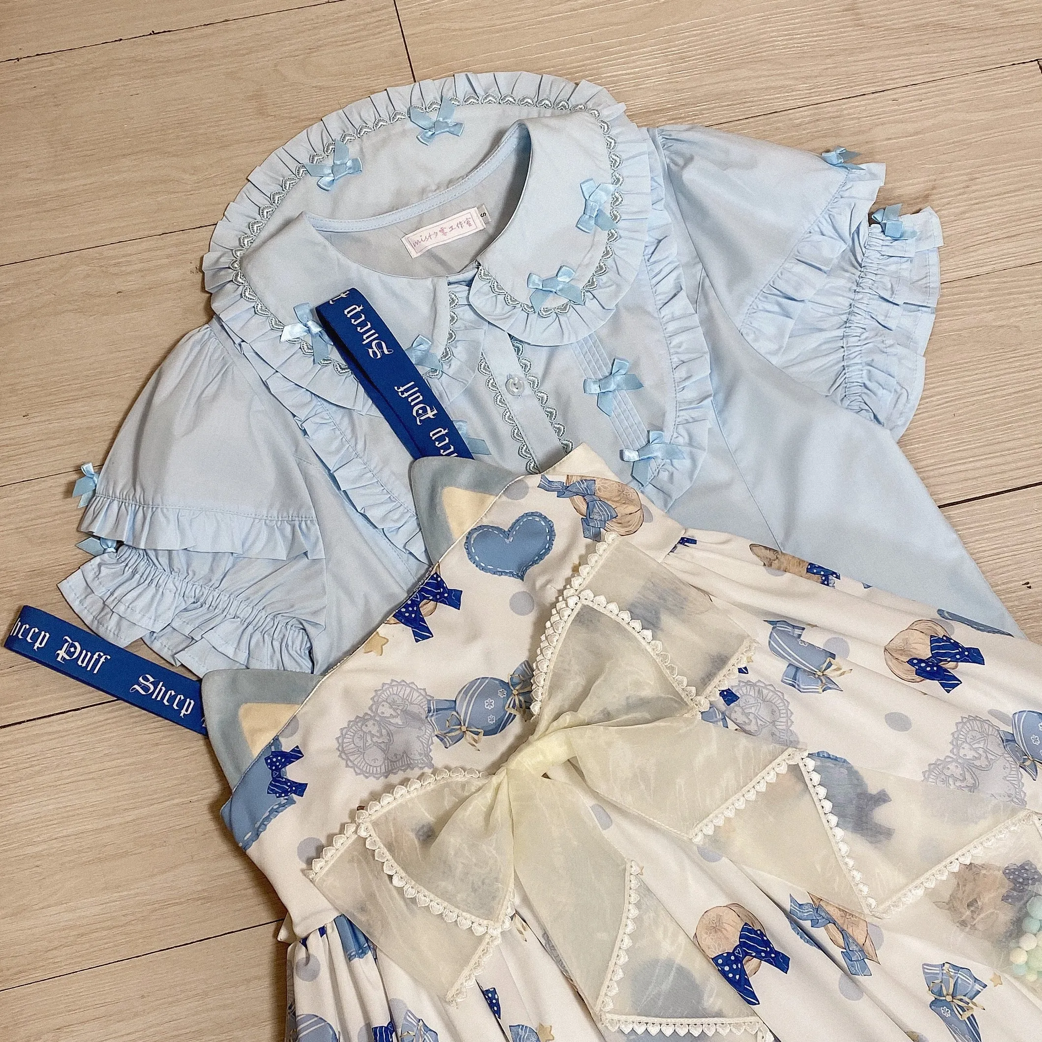 MIST~Creamy Condensed Milk~Kawaii Lolita Shirt Soft Girl Short-sleeved
